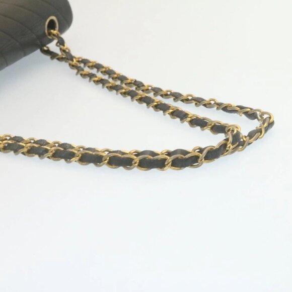 CHANEL Mademoiselle Turn Lock Flap Shoulder Bag Lamb Skin Black CC Auth ai677AV - Picture 6 of 16